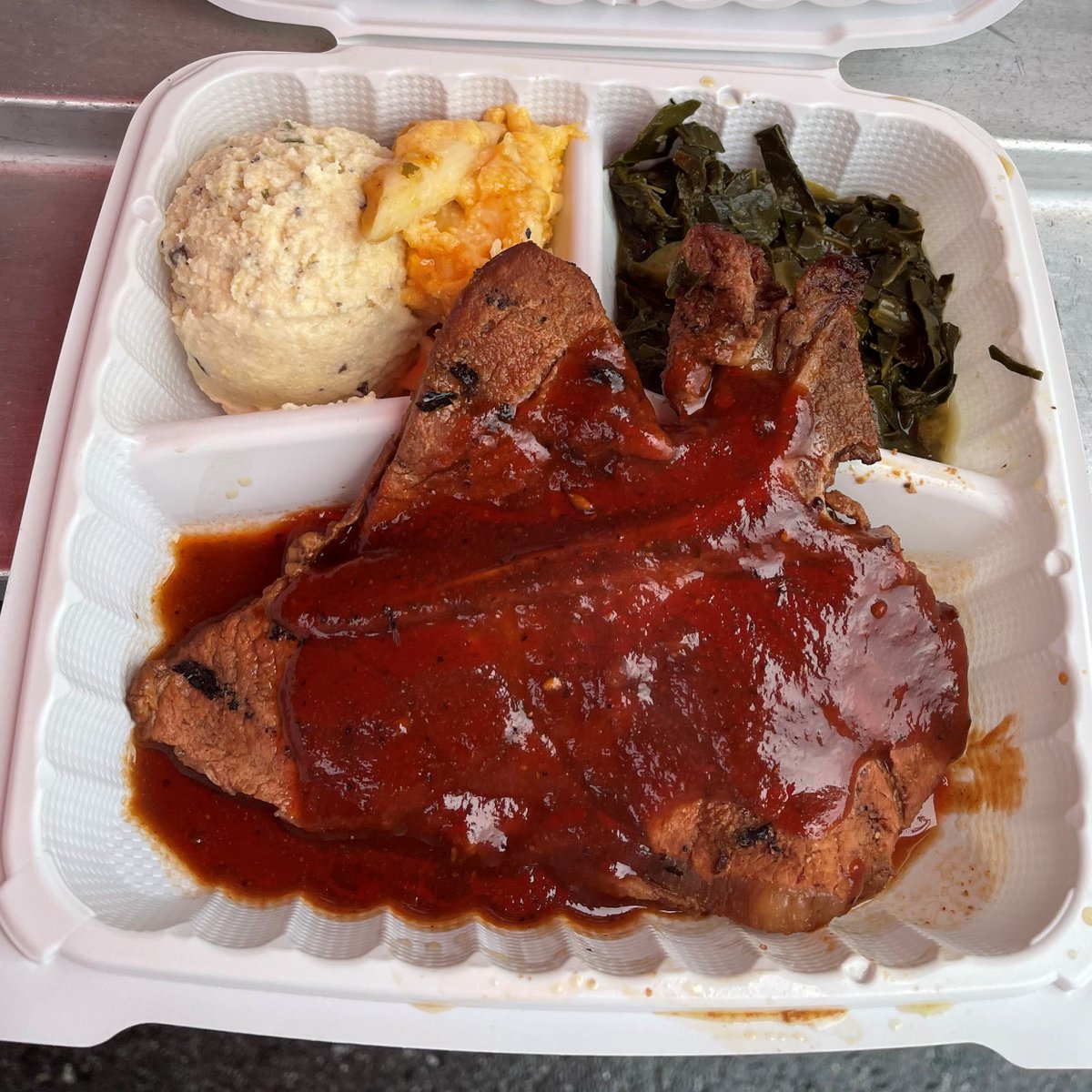 Try our new special- Smoke T-bone steak! #foodtruck #BBQ