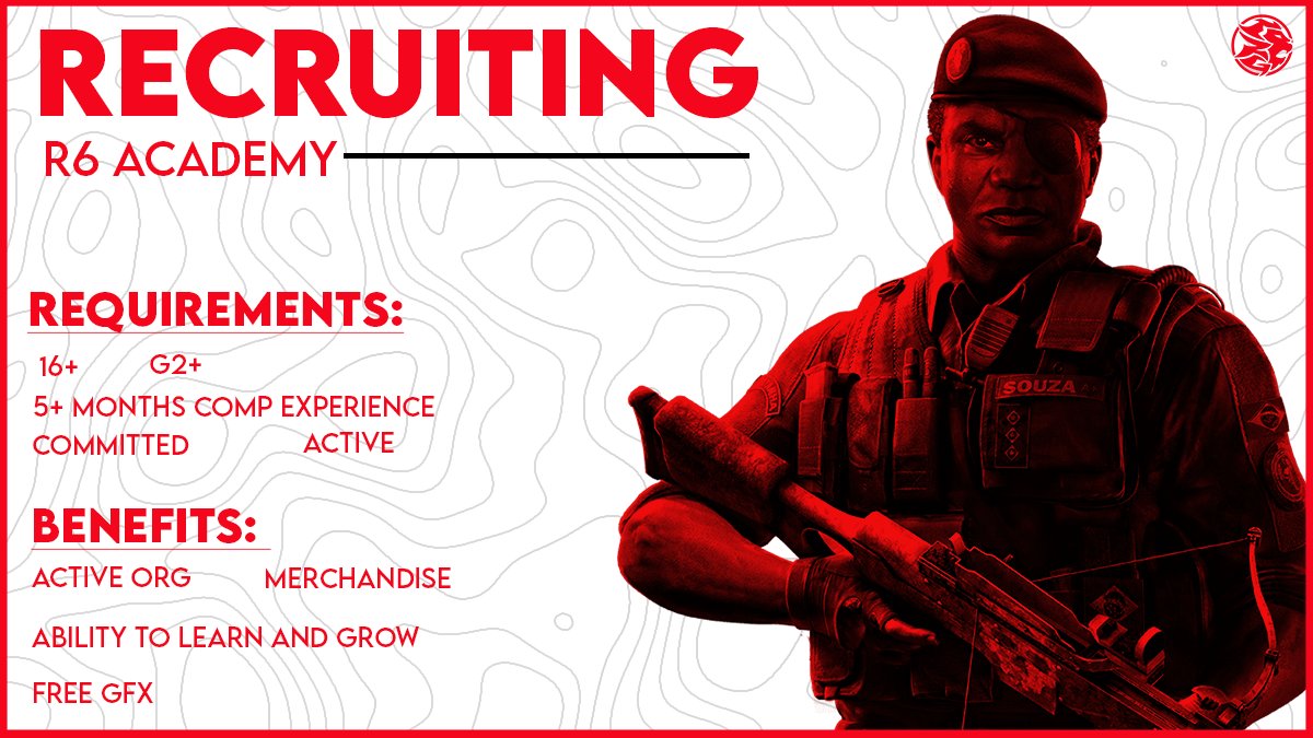 We are recruiting players for an R6 Academy team!! #havecourage #armyofcourage