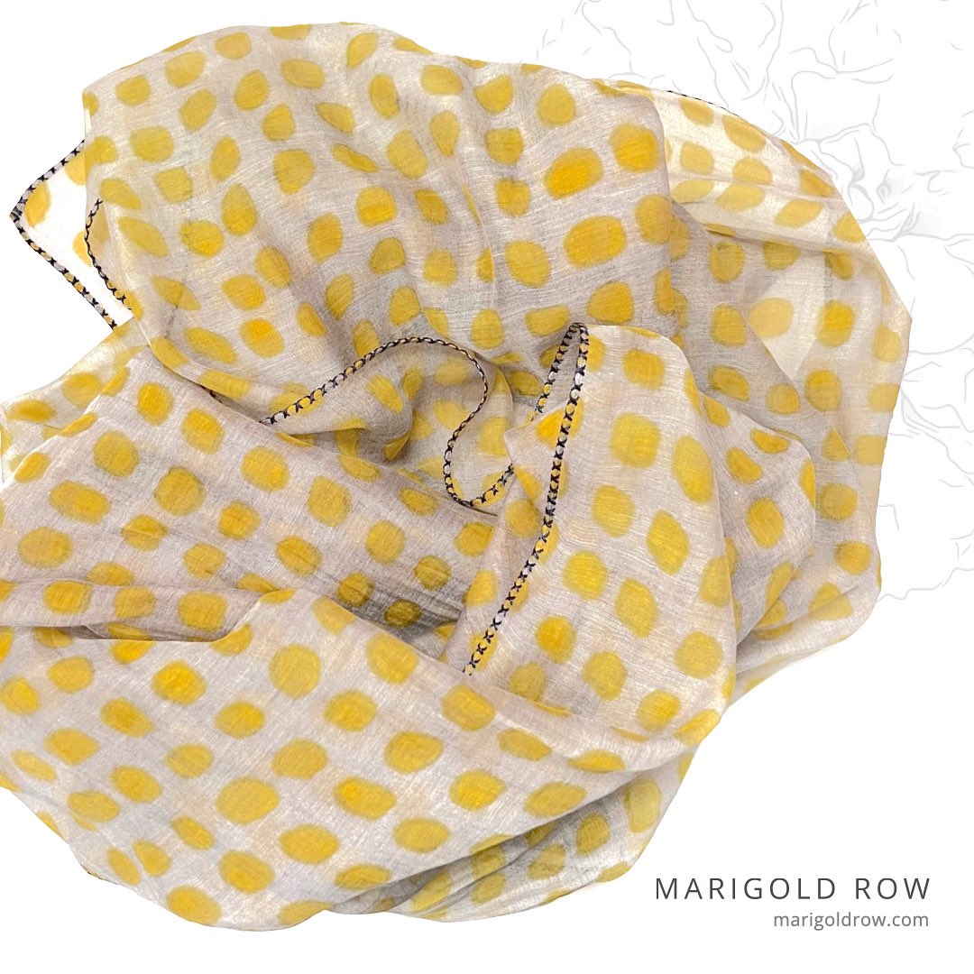 MarigoldRow's tweet photo. Stunning, right? It’s flying out..
Cotton silk scarf, hand embroidered on all 4 edges. 
.
.
.
#handcrafted #accessories #scarf #scarves #handembroidery #scarvesfordays #marigoldrow #marigold_row #onlineshop #womensfashion https://t.co/zEntvE7hS8