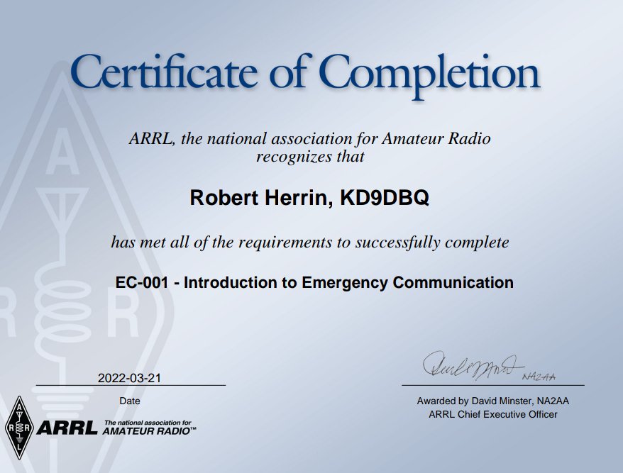rherrin828's tweet photo. EC-001 completed. #hamradio #emcomms https://t.co/RQbbRTBnTw