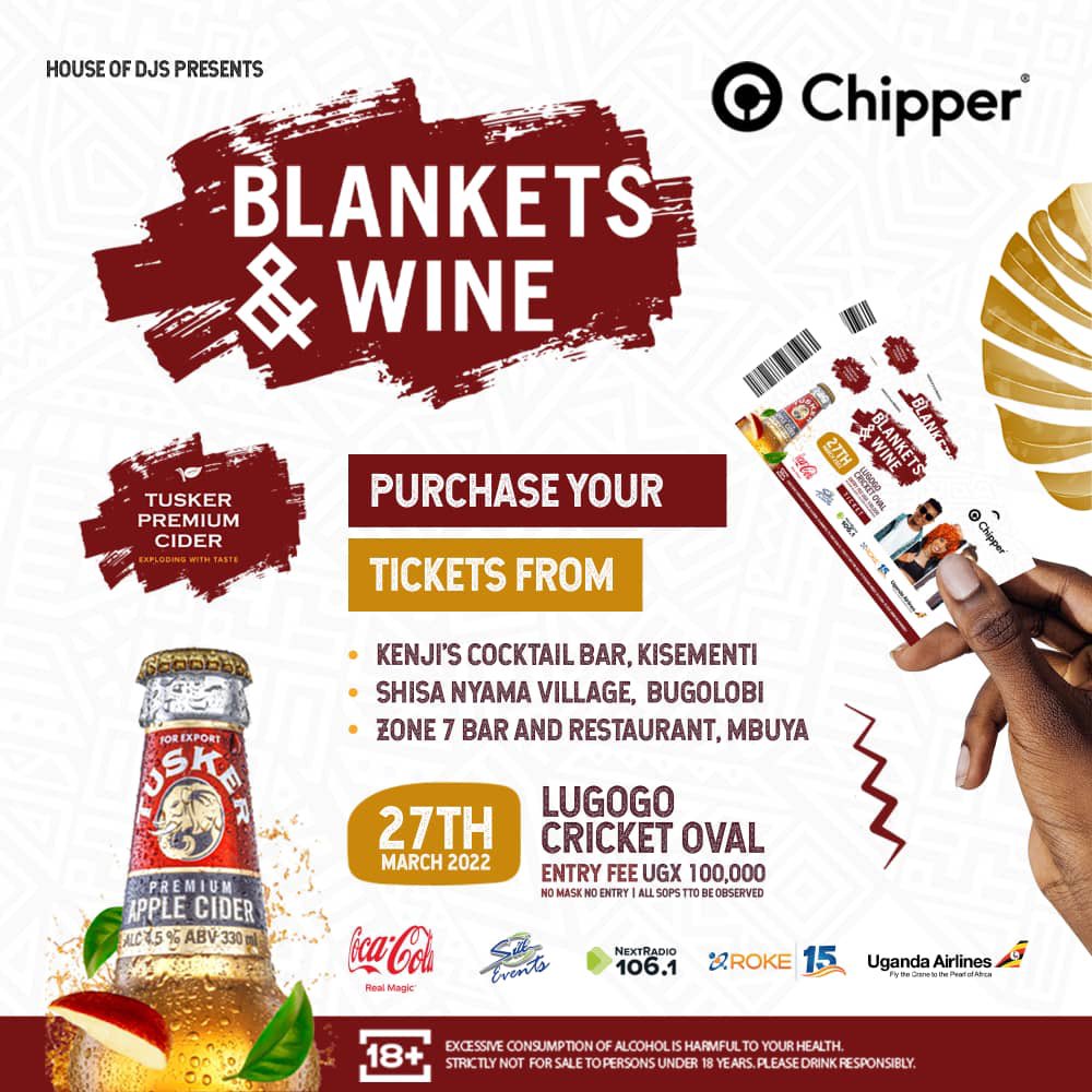 lil_charlzy's tweet photo. Don’t leave your boys or squad behind this Sunday 

We are all going for the #BlanketsAndWineXTusker at Lugogo Cricket Oval at an entry fee of 100k🔥 https://t.co/U8omX085dN