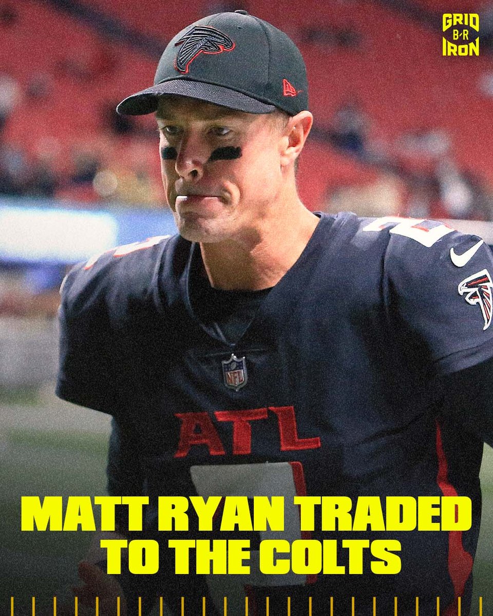 BleacherReport's tweet photo. Falcons are trading Matt Ryan to the Colts for a 2022 third-round pick, per @TomPelissero, @RapSheet and @MikeGarafolo https://t.co/1km3a2kyT9