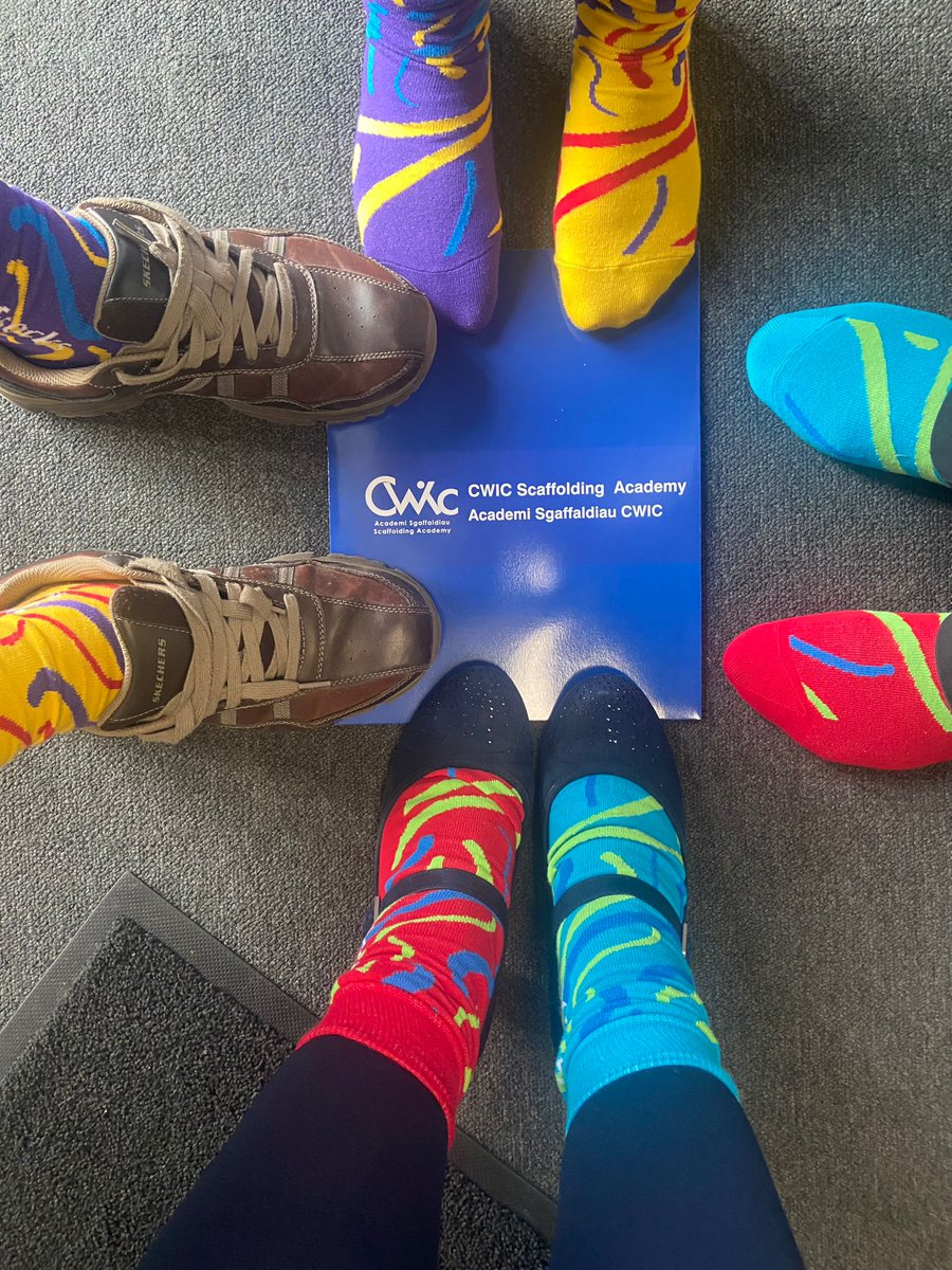 CWICScaffolding's tweet photo. To celebrate #worlddownsyndromeday2022 the CWIC Scaffolding Academy Team have been proudly wearing their odd socks on site to show their support.
#inclusion #scaffolding #trainingforall #downsyndromeawareness https://t.co/o3TWwfLniW