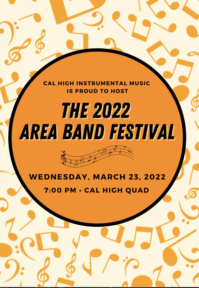 We continue our celebration of music in <a href="/SRVUSD1/">SRVUSD</a> with <a href="/calhighinfo/">California H.S.</a> Area Band Festival on 3/23 at 7pm!