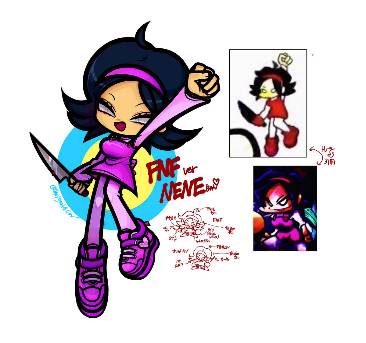 【　nene☆ 】様　　専用 FNF week8動画仕様のNeneちゃん #fnffanart #picosschool #nene
