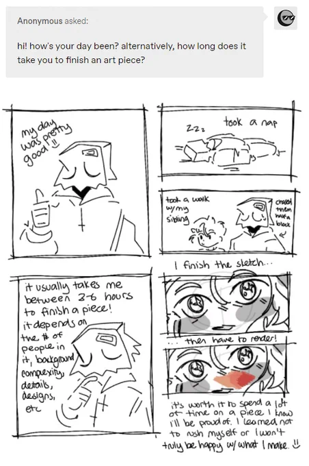 answered some asks on tumblr last night in comic format. here's two of 'em on the topic of art advice :] 