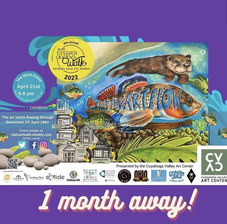 The Poster is here! LThis beautiful illustration was done by hand in colored pencil then digitized for the poster.  This amazing work was done by our very own CFHS junior Anna Leon. 
1 month to the day until Art Walk! April 21st from 5-8pm