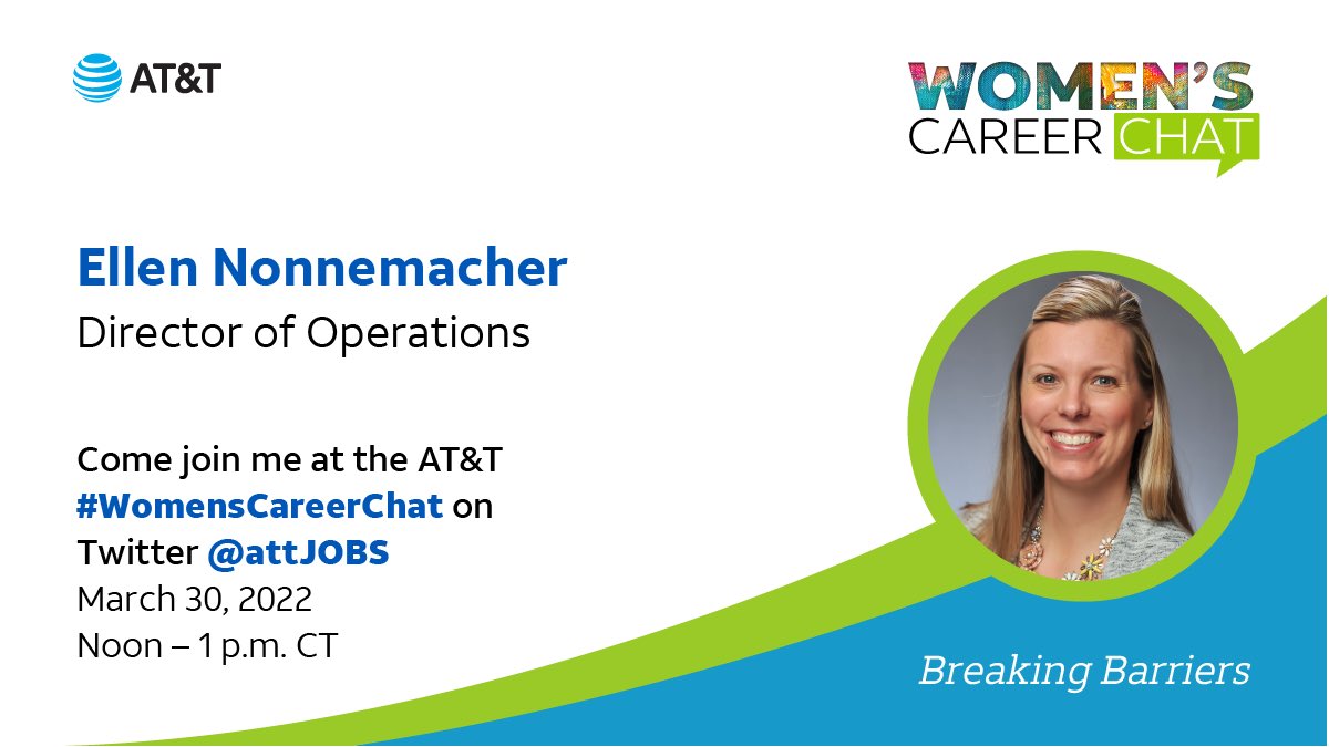 We're less than two weeks away from our #WomensCareerChat!

Join us as #WomenLeaders from AT&amp;T and beyond discuss breaking barriers in the business world.

Learn more and add to your calendar here: go.att.jobs/6014KmZ0u.

#LifeAtATT #WomensHistoryMonth