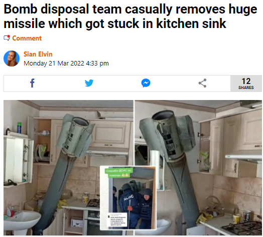 hughkeogh's tweet photo. If I found a huge missile in the kitchen sink I would simply leave it to soak overnight #KitchenPro https://t.co/SvLsm2Ebbs