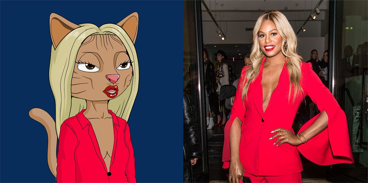 nudiecommunity's tweet photo. For #WomensHistoryMonth we're celebrating iconic women daily. Today we are highlighting the amazing @Lavernecox an actress and LGBT advocate. She is a 4x Emmy Nominated Actress and Emmy winning producer. She also provides comfort and guidance to the trans community ♥. #NFT #NFTs https://t.co/CpZKr5vY0R