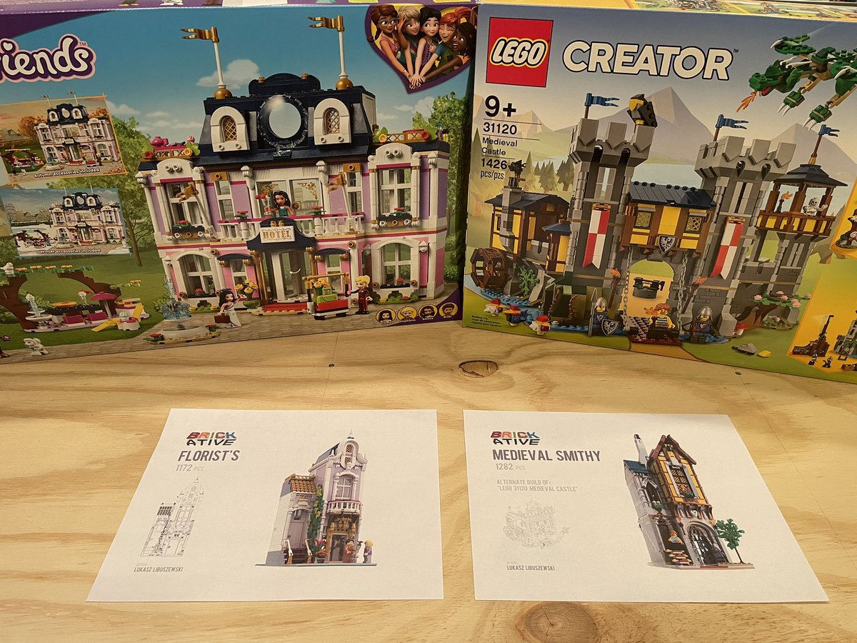 AdamJunction's tweet photo. New video up at Adam’s Brick Junction on YouTube looking at some new LEGO modular instruction sets we picked up from Brickative! #LEGO #Brickative #YouTube
https://t.co/AM6LQxqq1j https://t.co/QV7Lc5wIoK