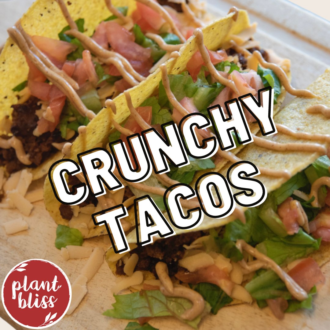 Creamy sauce and crunchy tacos? Say no more! 🤤 Drizzle our Spicy Chipotle over your favorite crunchy tacos for the perfect combo of flavor and texture!🌮  #CrunchyTacoDay #plantblissfoods #plantbasedperfection