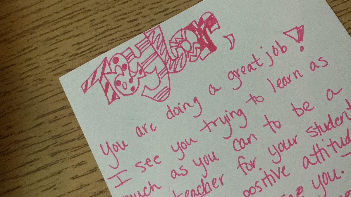 Just finished writing a note of encouragement to <a href="/Little_Seasors/">Ms. Seasor ☀️</a> I cannot imagine being a first year teacher during this time in education. She always has a smile on her face and the kiddos love her! #AllenMarchMadness <a href="/MrMcDaniel13/">Mr. McDaniel 👍</a> <a href="/juliewricketts/">Julie Ricketts, M.Ed.</a> @dsx66 <a href="/allenelem/">Allen Elementary</a>