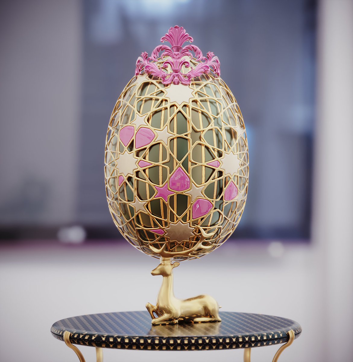 royaleggsnft's tweet photo. Ready for the next Sneak Peek? 😍

Golden Dear 🥚

Covered in lavish pink and gold.
Topped off with the crown jewel, fit for a true throne.

#SneakPeek #sneakpeak #NFTCommmunity https://t.co/5YuxIa4MBh