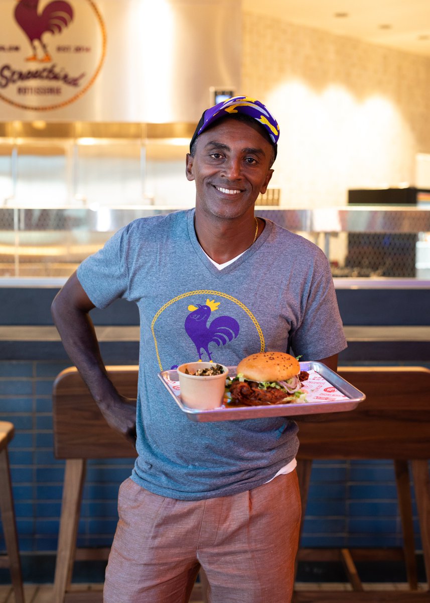 Does a @StreetbirdNYC Spicy Fried Chicken Sandwich make Mondays better? Yes, it does. Come find us at the Famous Foods street food hall in @resortsworldlv.