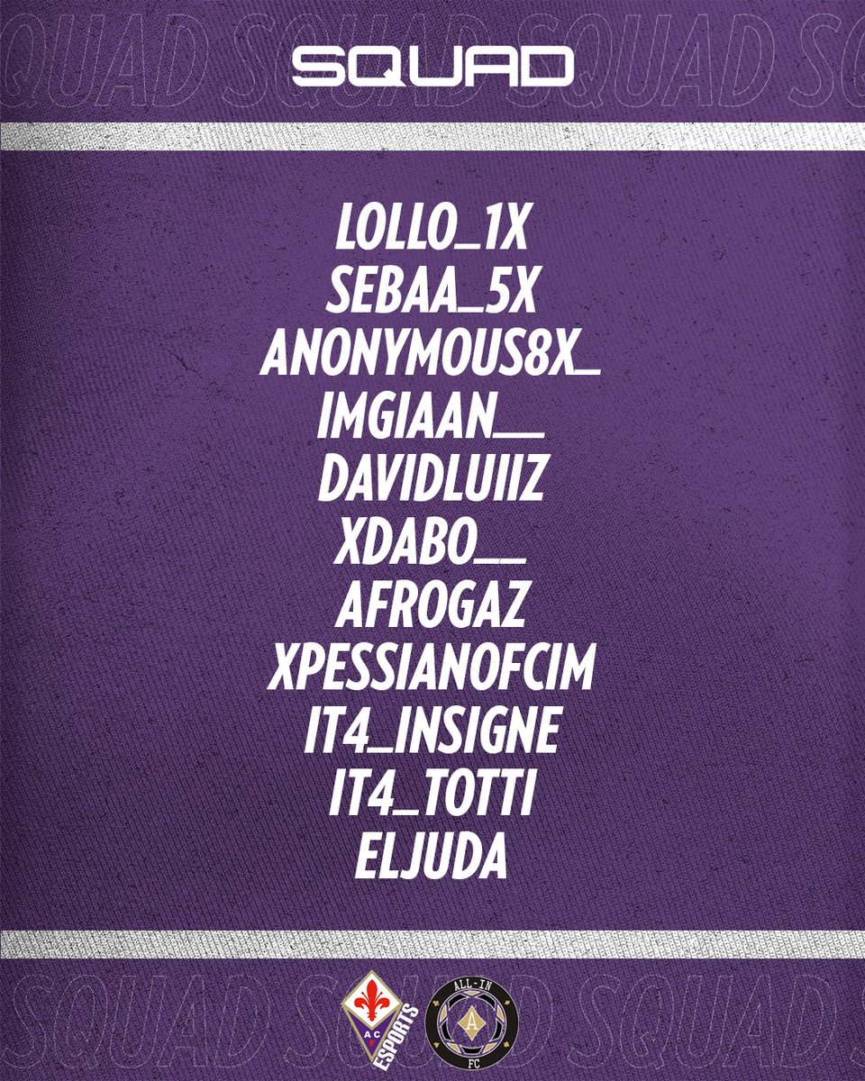 FalconsVPC's tweet photo. 🎮 4^ Giornata Serie A
🏆
@VPLItaly
🆚
@AllinFC2
🕰 23:00
📺 https://t.co/cp7DjkDF8v
#FLSquad #ForzaViola 🟣⚜️ https://t.co/Juq8MVfsZc