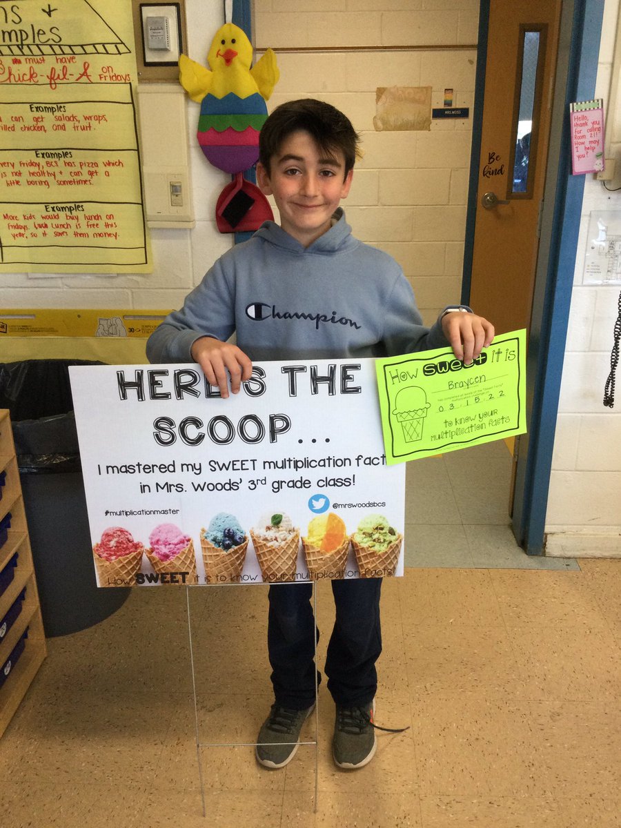 mrswoodsbcs's tweet photo. We had our first student complete their multiplication sundae last week & today we had a triple whammy! ๐ฅณ๐คฉ congrats to all for completing their Mad Math Minute multiplication sundaes! Ice cream partyโhere they come! ๐ฆ๐๐งฎ๐ #multiplicationmaster #funinroom21 #thirdgradeready https://t.co/egXaTKVc4W