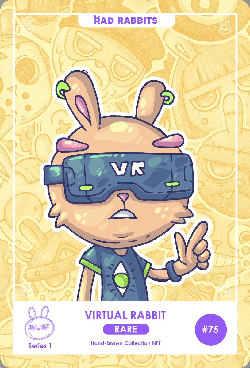 radrabbits_nft's tweet photo. gm RadRabbits ✨
Brand new week to create &amp; make yourself known. 

Meet our incredible guide in the #metaverse VR, better known as Virtual Rabbit🕶

He's cool, groovy, &amp; ready to leap through #cyperspace.
Who's ready to join in on the adventure?
#NFTgiveaway #NFTcommunity #NFTart https://t.co/GqyPF7gPHZ