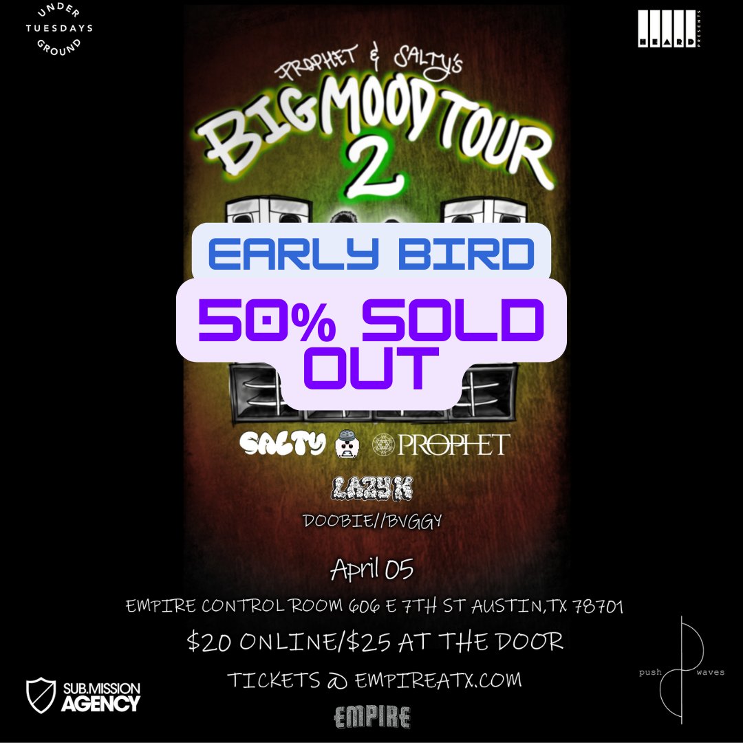 EARLY BIRD TICKETS FOR APRIL ARE ALREADY 50% SOLD OUT

This is one STACKED lineup that you're not gonna want to miss out on

Tickets: found.ee/UGT_April5