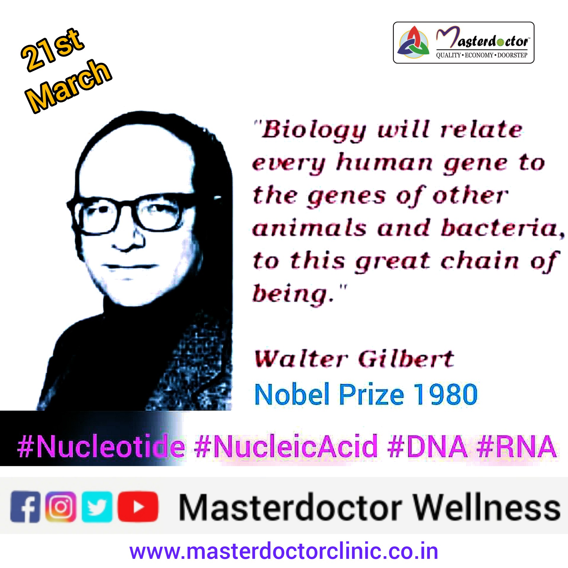 HAPPY BIRTHDAY - Dr Walter Gilbert   