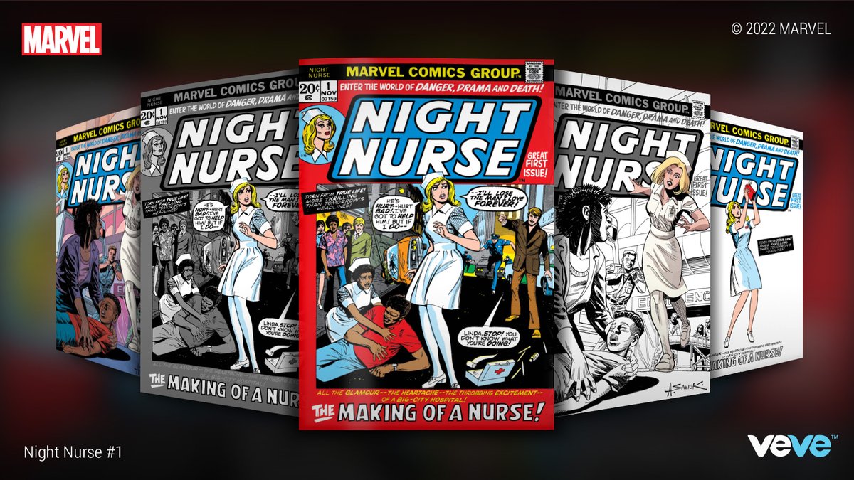 veve_official's tweet photo. The first appearance of Night Nurse!

@Marvel’s Night Nurse #1 features VeVe-Exclusive Rare &amp; Ultra Rare covers by Alex Saviuk and Rachelle Rosenberg. Drops Wed, 23 March at 8 AM PT in blind box format.

#MARVELxVeVe https://t.co/SmVjsUR5cO