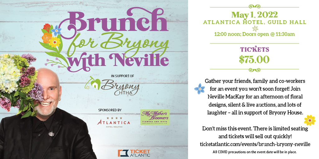 We are so excited for our Brunch for Bryony with @levelneville, it is going to be so much fun and is going to sell out! Get your tickets today ticketatlantic.evenue.net/cgi-bin/ncomme…