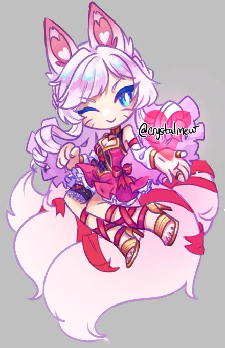 heartseeker ahri cheeb! 💕🦊 #artoflegends #leagueoflegends 