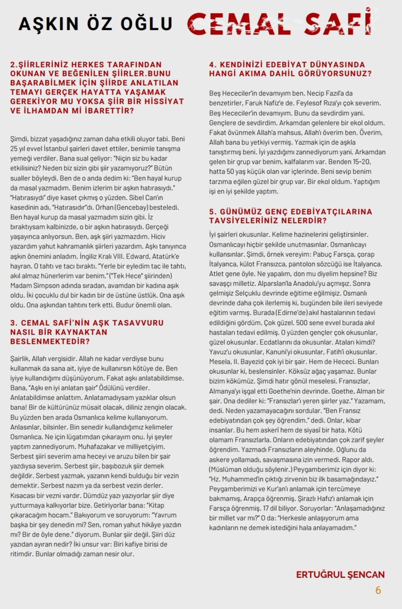 2014 yılında yaptığımız röportaj bu güzel derginin ilk sayısına nasipmiş 🙂 Teşekkürler <a href="/edebiyatrakya/">Trakya Üniversitesi Edebiyat Topluluğu</a> 🙂 #gundondudergi
Derginin tamamı icin 👇
edebiyattoplulugu.trakya.edu.tr/news/gundondu-…