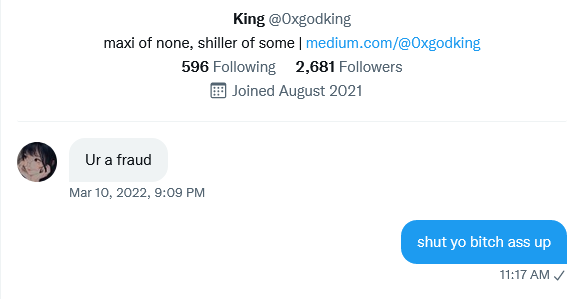 a69zintern's tweet photo. ay @0xgodking https://t.co/9EIMKm25WZ