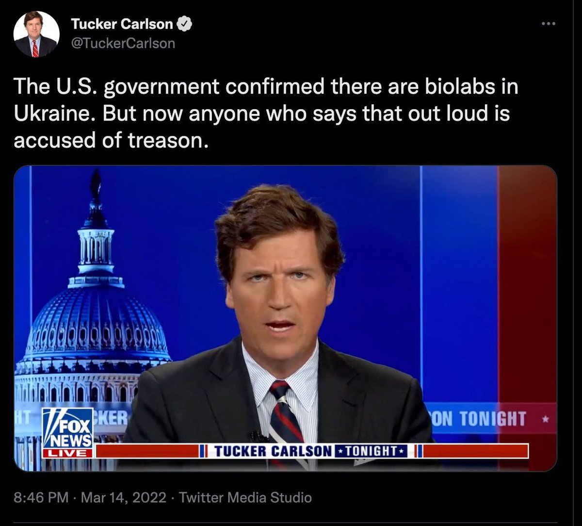 ATabarrok's tweet photo. Some of the biolabs in the Ukraine are experimenting with Dihydrogen monoxide which kills thousands of people a year when inhaled. https://t.co/hzFOfBnevT