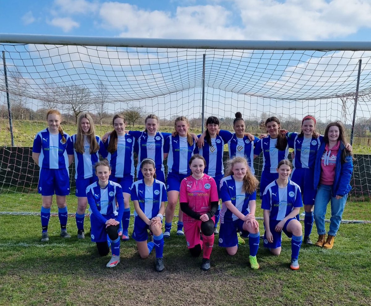 wigan_lfc's tweet photo. ๐What can we say??? Our U16's were crowned league champions this afternoon with 1 game to spare.
We played against a resilient Lostock Hall team who pushed us to our limits with us walking away with a 5-4 win and Anaya Weaver walking away with another hat-trick.๐ฉ
#walfc๐๐ค https://t.co/a603cGNEro