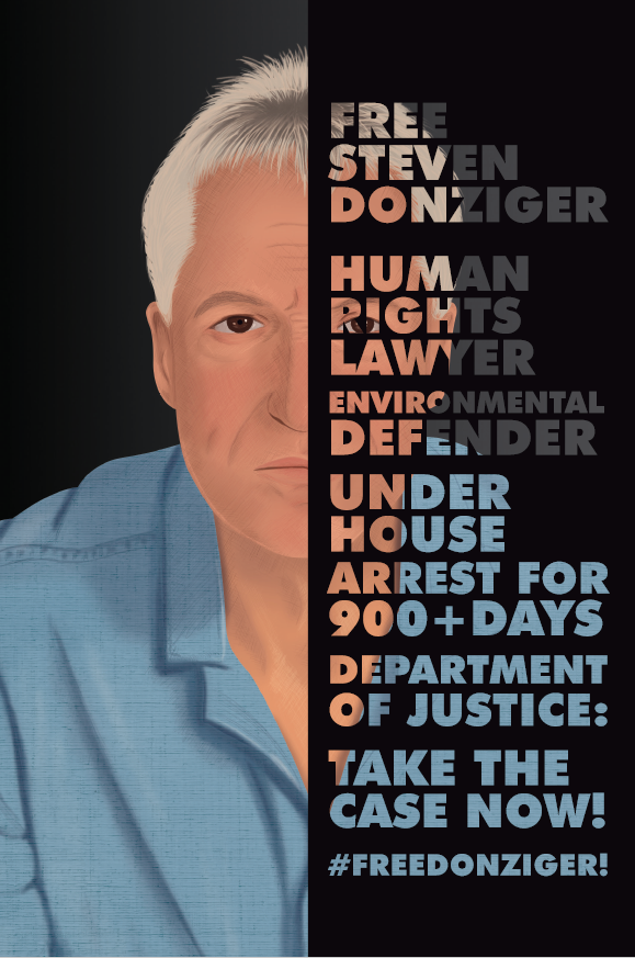 foe_us's tweet photo. Steven Donziger has been under house arrest for over 900 days, after holding Chevron accountable for deliberately dumping more than 16 billion gallons of toxic oil waste into the Amazon rainforest, when it operated as Texaco. 

Today, we call on @POTUS to pardon Donziger! https://t.co/tQwyJEWsDT