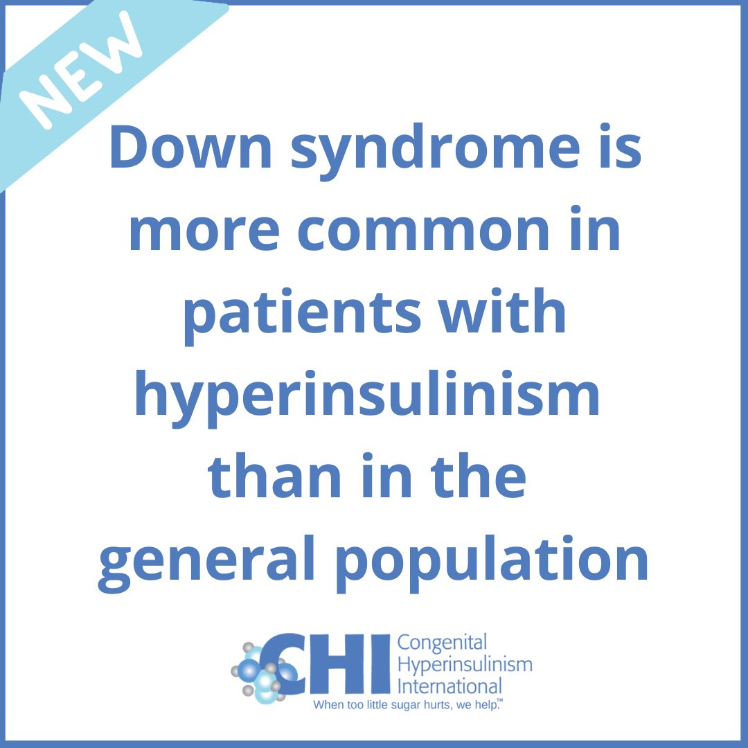 We share this article in honor of World Down Syndrome Day: Down syndrome is more common in patients with hyperinsulinism than in the general population. Read this just-published article: bit.ly/3In6KkR
⁠
#CongenitalHyperinsulinism #Hypoglycemia #raredisease