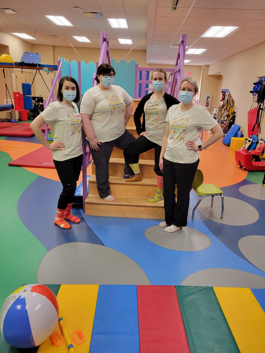 BapHealthHardin's tweet photo. 💙  💙  Members of Baptist Health Hardin Pediatric Therapy department donned their crazy socks for World Down Syndrome Day (March 21) in support of their many patients who were also celebrating today! 💙  💙  

Show us your crazy socks and how you are celebrating! https://t.co/3UIxQNkjpV
