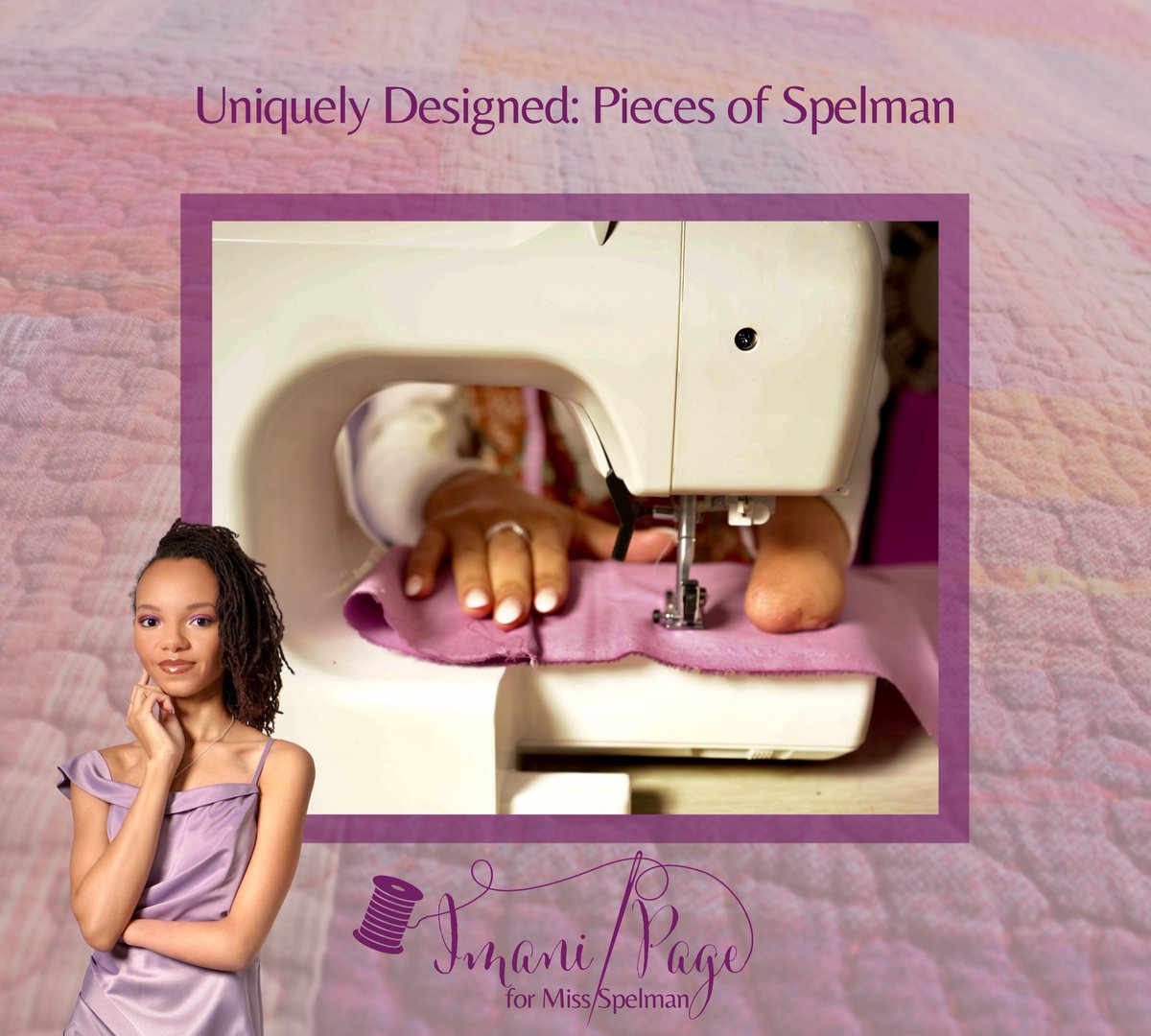 nia_jpage's tweet photo. My little sister is running for Miss Spelman and I am so proud of her! 

Imani Page for Miss Spelman 🪡💜🧵

#UniquelyDesigned #PiecesofSpelman #crown5 #missspelmanpageant2022 #spelman https://t.co/hNDD4ND7cm