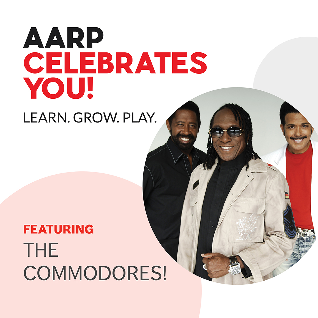 MarthaBoudreau's tweet photo. Grab your dancing shoes and join @AARP for the ultimate virtual dance party featuring The Commodores and more of your musical favorites. Register for this FREE three-day event today: https://t.co/pSZWmjIj5W #AARPCelebratesYou https://t.co/gDmC6Mcdln