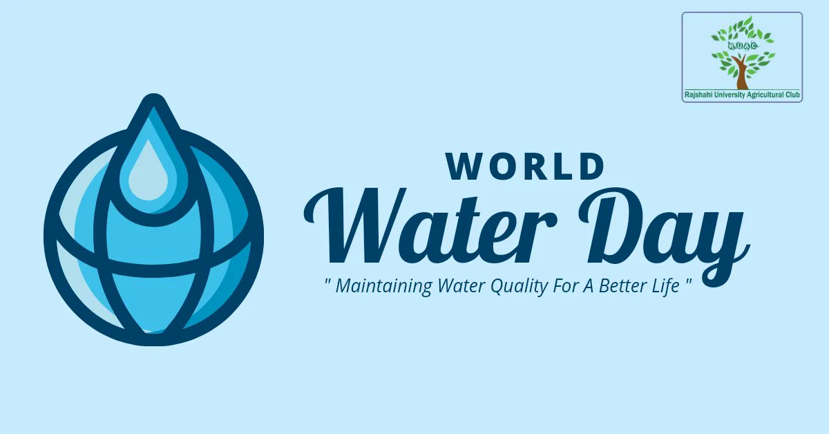 ruac_org's tweet photo. World Water Day focuses on the importance of freshwater.

This day celebrates water and raises awareness of the 2.2 billion people living without access to safe water.

#WorldWaterDay
#RajshahiUniversityAgriculturalClub
#ruac
#RUAC
#RajshahiUniversity
#UniversityofRajshahi https://t.co/LUDbtwJKjl