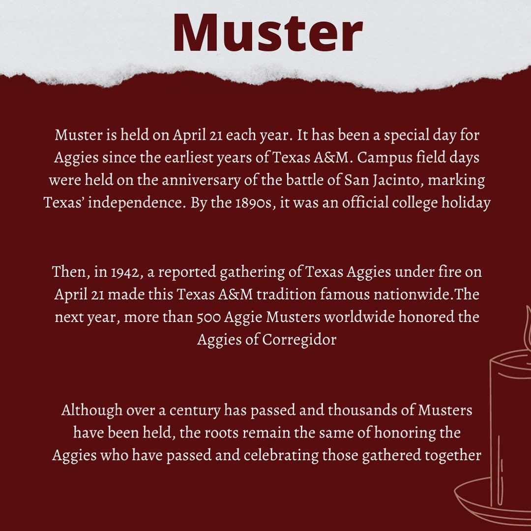 To kick off Traditions Week, we have Muster Monday!