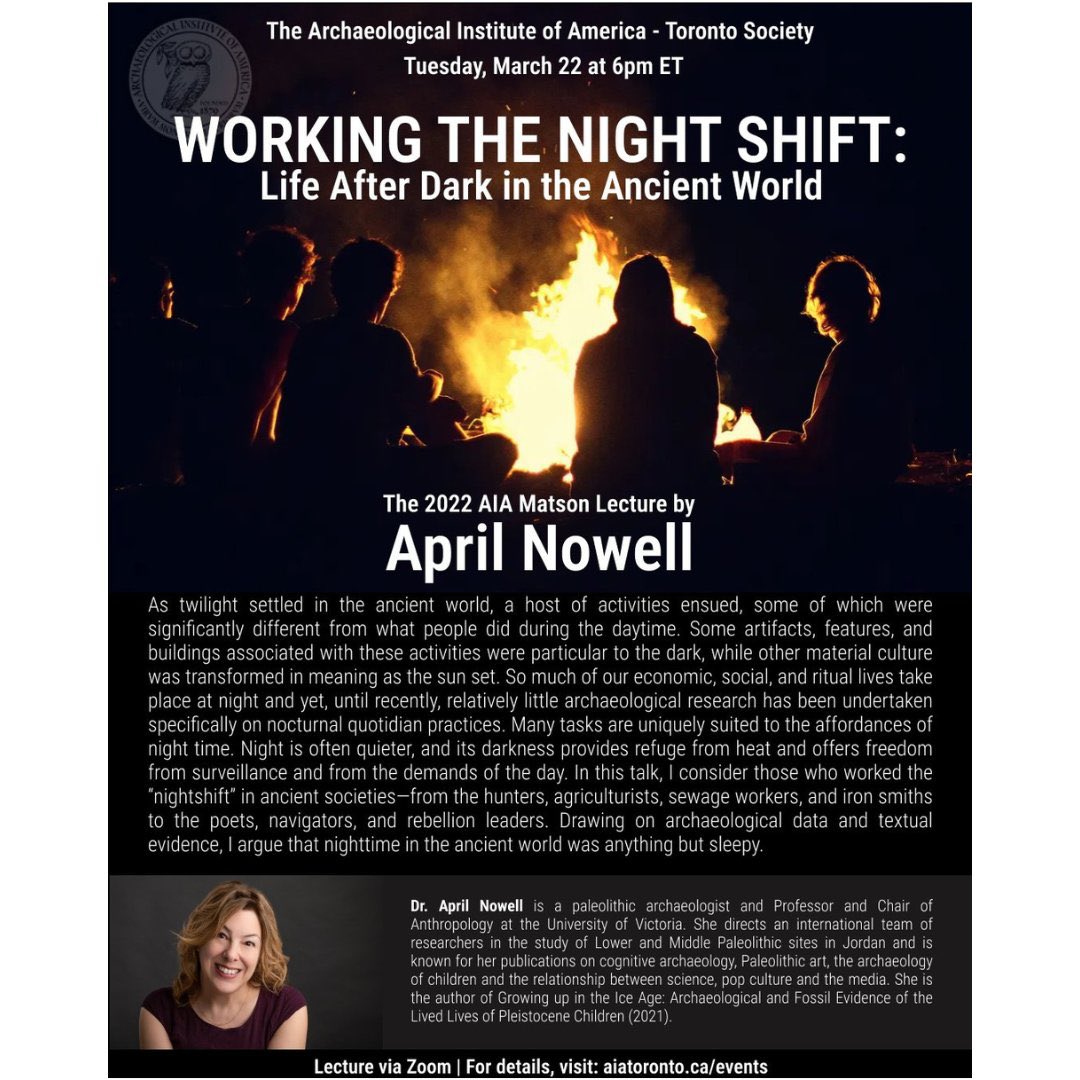 torontoAIA's tweet photo. Join us tomorrow at 6pm EST for Dr. April Nowell’s lecture! Please register here: https://t.co/Jhry0ybcLu https://t.co/WEwHLMlXzC