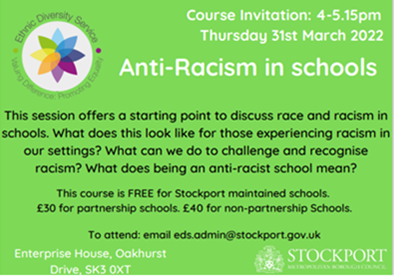 We still have places! Spread the word! #antiracist #antiracisteducation #stockportschools #trafford #traffordschools #manchester #manchesterschools