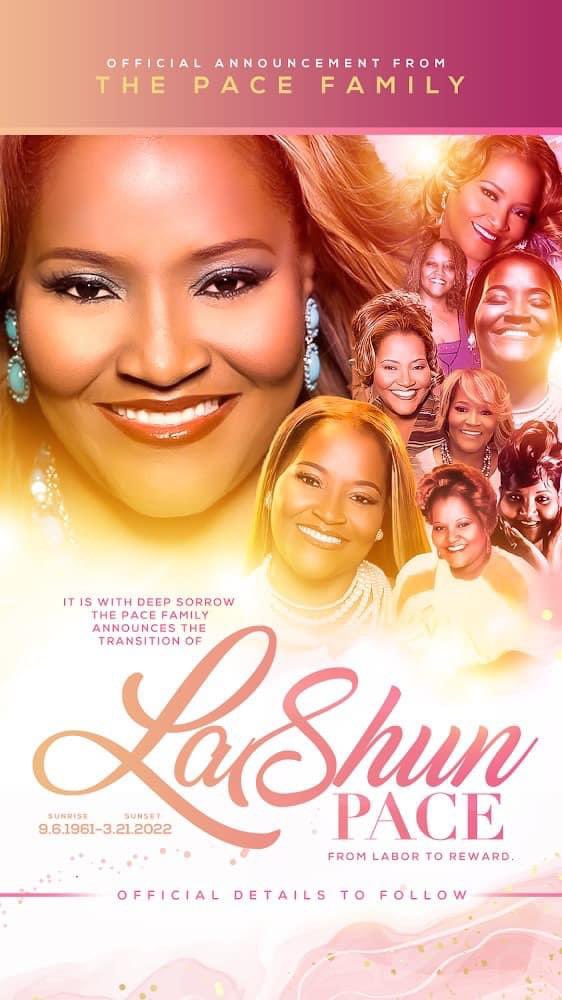 It is with deep sorrow the Pace family announces the transition of #LashunPace official details forthcoming.