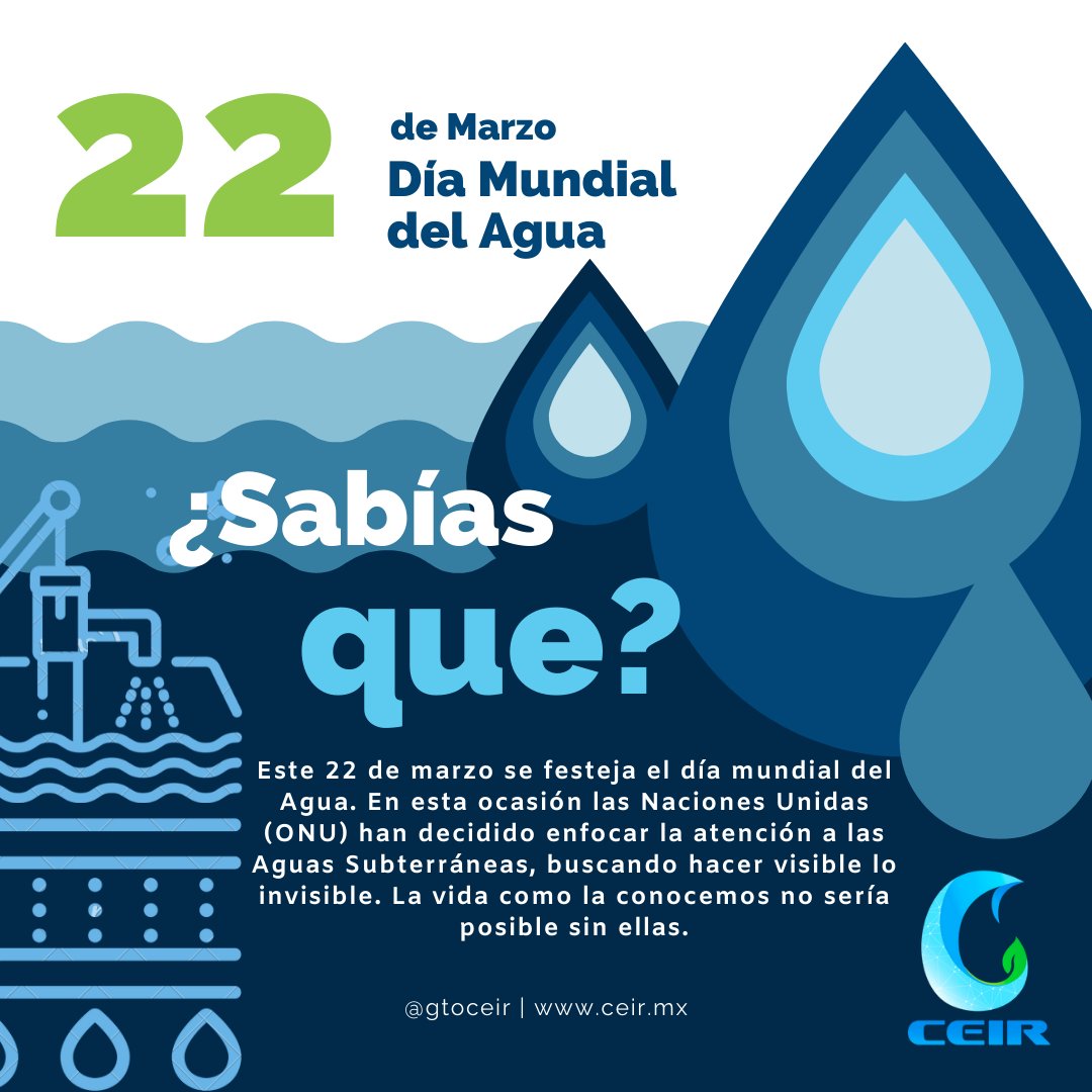gtoceir's tweet photo. #DíaMundialDelAgua  No basta con hacer solo conciencia. Hacer un uso eficiente del agua es la clave para la sustentabilidad de este recurso.💧🌱
#goteo #RecursosNaturales #cursos2022 #agua #acuiferos https://t.co/vHqaEieou6