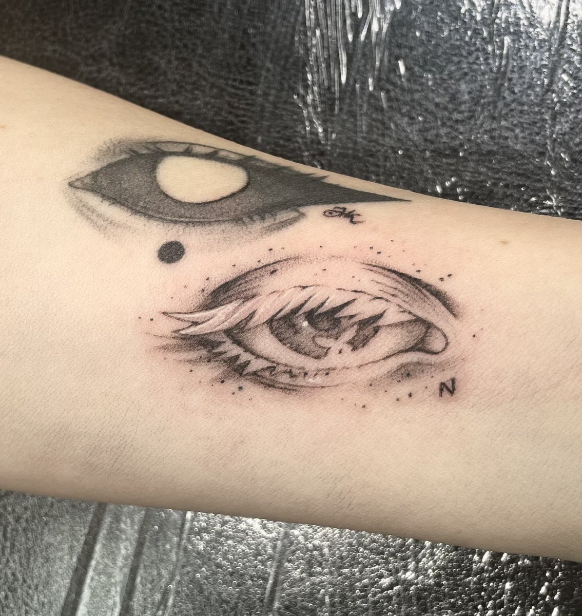 「tattooed my character Aiden's eye for my」|♠ nannaのイラスト