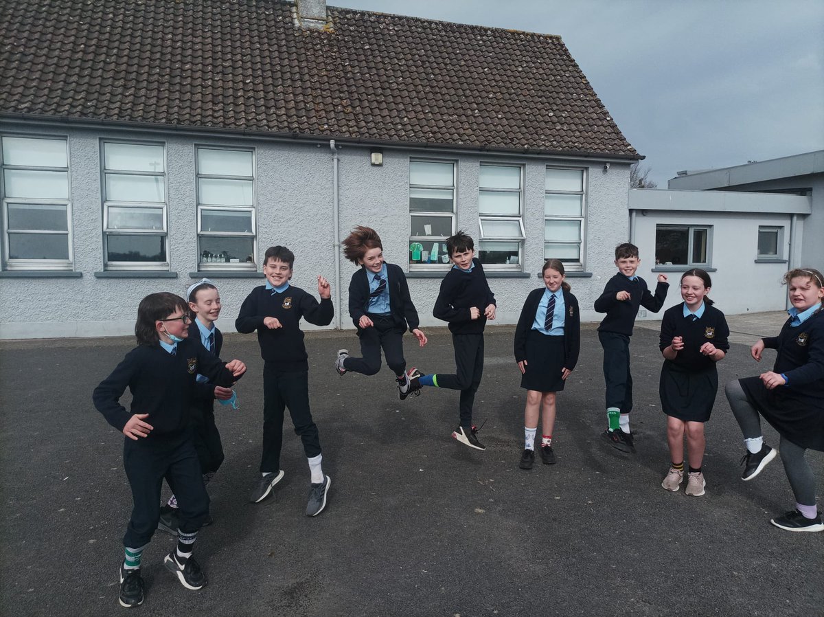 brureens's tweet photo. '5th class ‘Rocked their Socks' today for World Down Syndrome day. #InclusionAtEveryAge @DSLimerick https://t.co/US00pIrgNG