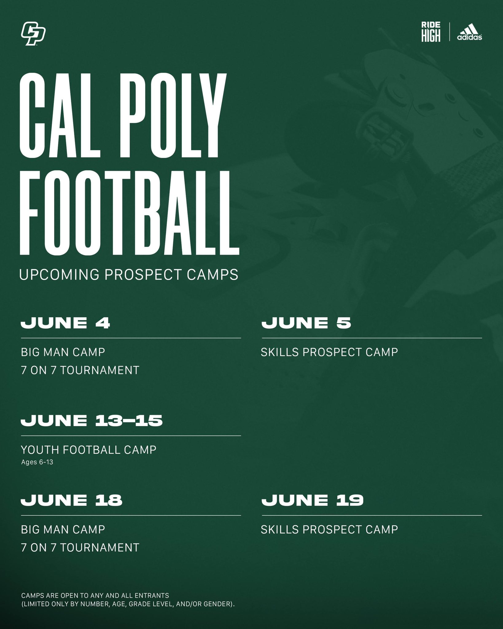 Cal Poly Football on Twitter "🚨 PROSPECT CAMPS 🚨 RideHigh