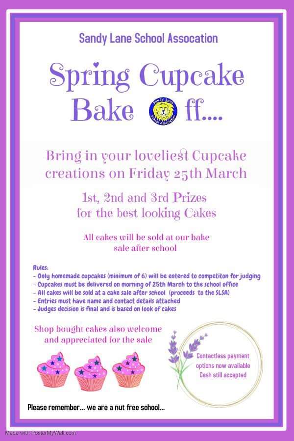 Cakes, cakes and cakes bottom playground after school Friday 😋
<a href="/sandylaneBF/">Sandy Lane School</a> <a href="/sandy_nursery/">Nursery</a> <a href="/SandyLaneFoxes/">Foxes Class</a> <a href="/SandyLaneYearR/">Sandy Lane Reception</a> <a href="/Year2SandyLane/">Sandy Lane Year 2</a> <a href="/year1SL/">Sandy Lane Year 1</a> <a href="/SandyLaneYear3/">Sandy Lane Year 3</a> <a href="/sandylaneY4/">Sandy Lane Year 4</a> <a href="/sandylaneyr5/">Sandy Lane Year 5</a> <a href="/sandylaney6/">Sandy Lane Year 6</a>