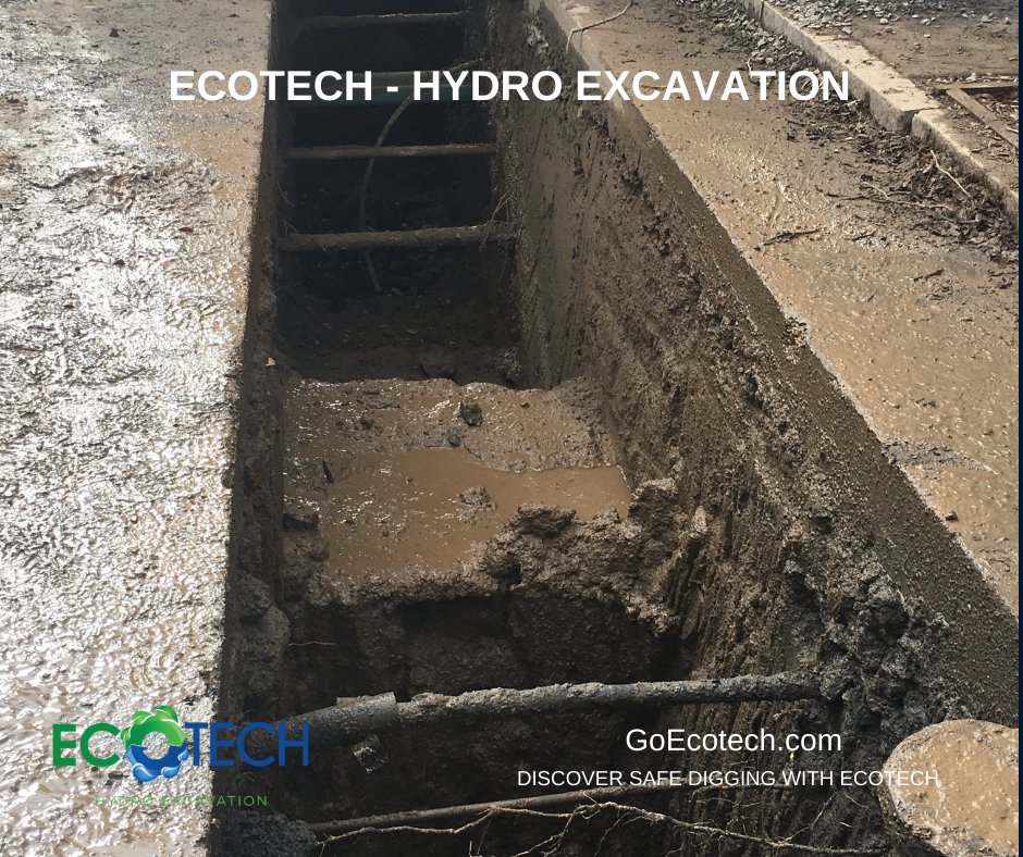 GoEcotech's tweet photo. You never know what's under the ground you're standing on! With vacuum excavation, companies have a safer way to expose utilities with both hydro and air. Both methods virtually eliminate accidental hits to underground utilities.

#StaySafe #CallBeforeYouDig https://t.co/fCzQzhTd5M