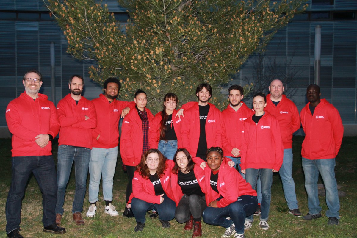 Equipe des chimistes de l'Université de Montpellier pour TFChim 2022 avec leurs encadrants. La compétition commence Vendredi... face aux autres plus grandes Ecoles et Universités de Chimie. Bonne chance à eux.
