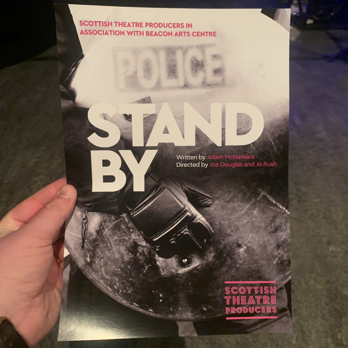 At long last getting to see @AdamMcNamara77’s Stand By, co-directed by @JoeyRushy for <a href="/ScotTheatre/">ScotTheatreProducers</a>!