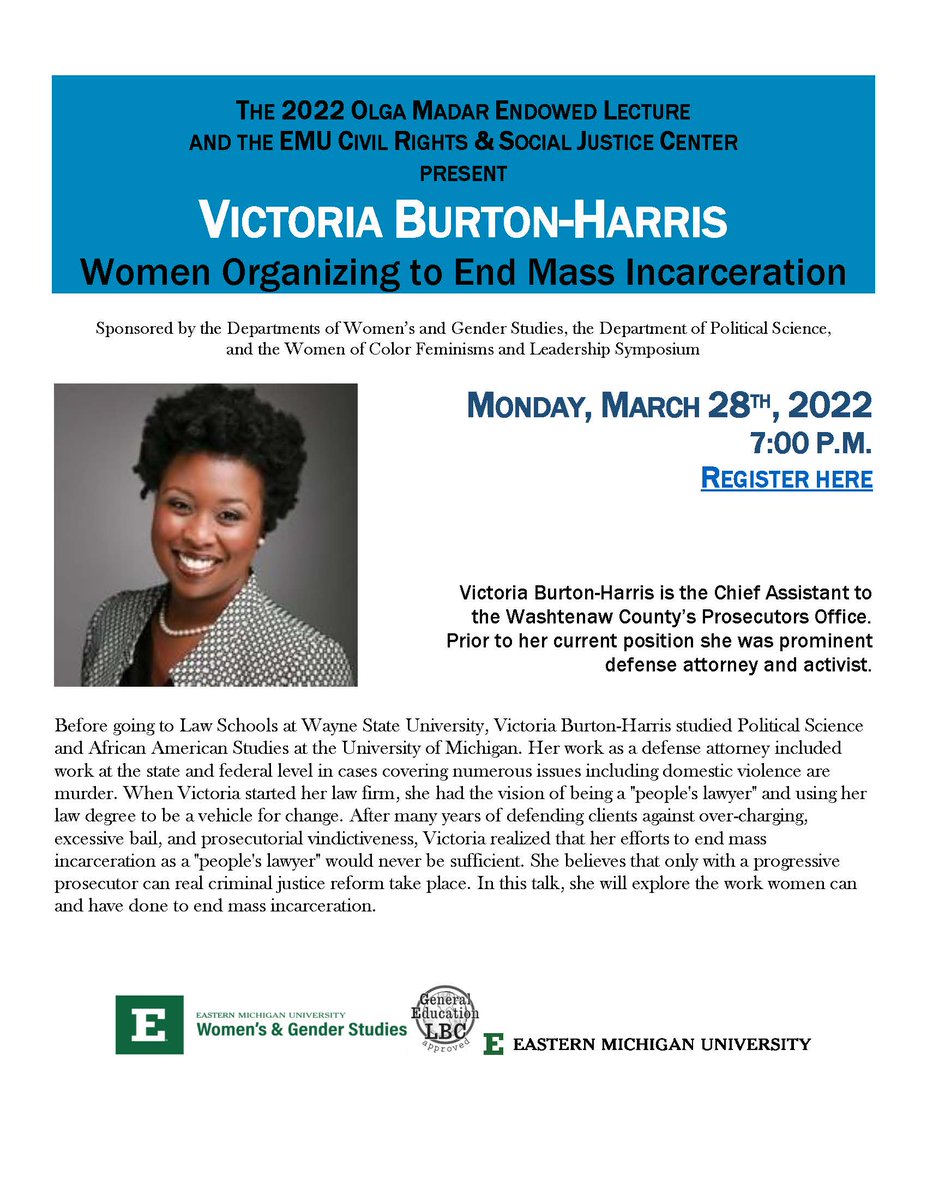 Dr. Kevin Karpiak (@kevinkarpiak) on Twitter photo Register for this cool virtual event hosted by <a href="/EasternMichU/">Eastern Michigan</a> on Monday, March 28th featuring <a href="/VBH4Justice/">Victoria Burton-Harris</a> emich.zoom.us/webinar/regist… Register for this cool virtual event hosted by <a href="/EasternMichU/">Eastern Michigan</a> on Monday, March 28th featuring <a href="/VBH4Justice/">Victoria Burton-Harris</a> emich.zoom.us/webinar/regist…